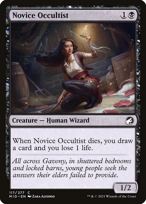 【Foil】【EN】新米密教信者/Novice Occultist [MID] 黒C No.117