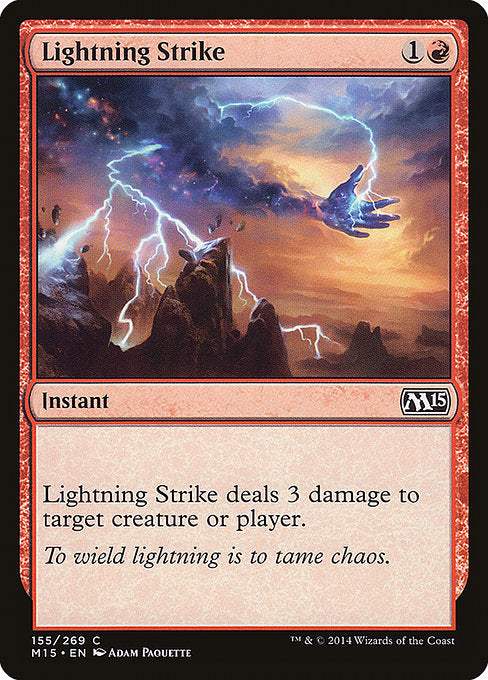 【Foil】【EN】稲妻の一撃/Lightning Strike [M15] 赤C No.155