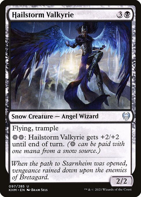 【Foil】【EN】霰嵐の戦乙女/Hailstorm Valkyrie [KHM] 黒U No.97