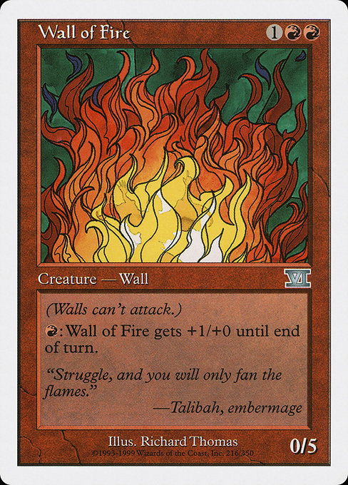 【EN】炎の壁/Wall of Fire [6ED] 赤U No.216