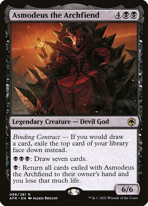 【Foil】【EN】アーチフィーンド、アスモデウス/Asmodeus the Archfiend [AFR] 黒R No.88