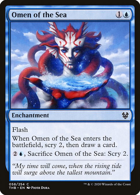 【EN】海の神のお告げ/Omen of the Sea [THB] 青C No.58
