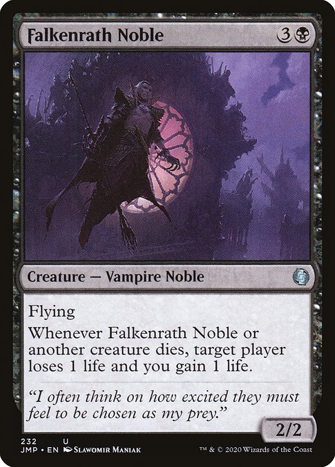 【EN】ファルケンラスの貴族/Falkenrath Noble [JMP] 黒U No.232
