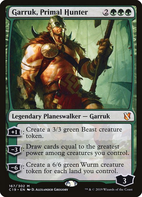 【EN】原初の狩人、ガラク/Garruk, Primal Hunter [C19] 緑M No.167