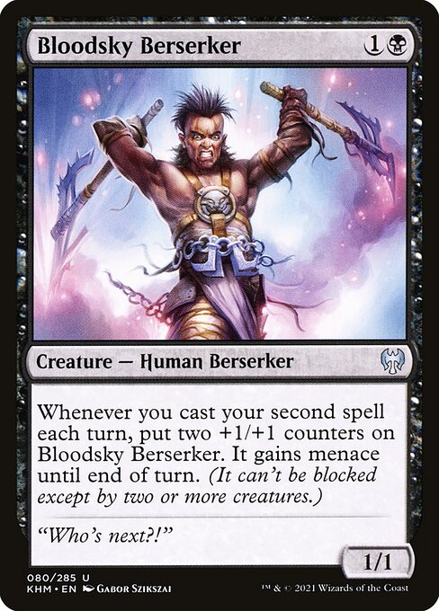 【Foil】【EN】血空の狂戦士/Bloodsky Berserker [KHM] 黒U No.80