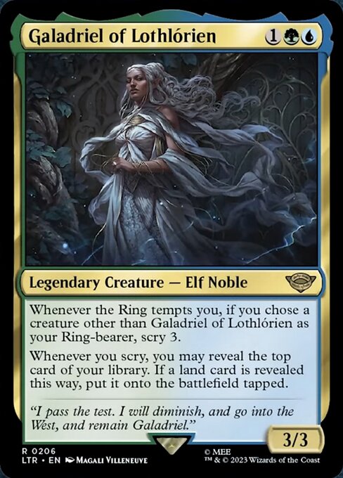 【Foil】【EN】ロスロリアンのガラドリエル/Galadriel of Lothlórien [LTR] 金R No.206