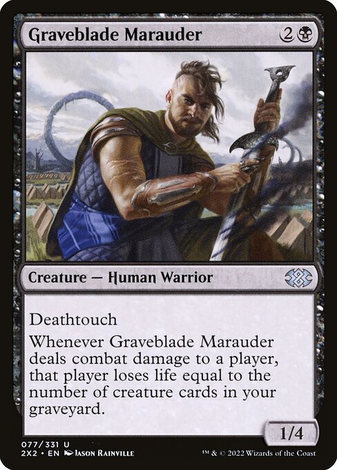 【Foil】【EN】墓刃の匪賊/Graveblade Marauder [2X2] 黒U No.77