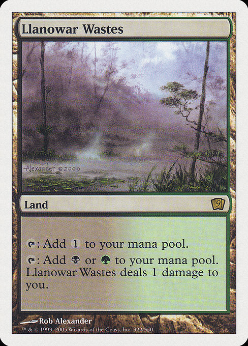 【EN】ラノワールの荒原/Llanowar Wastes [9ED] 無R No.322
