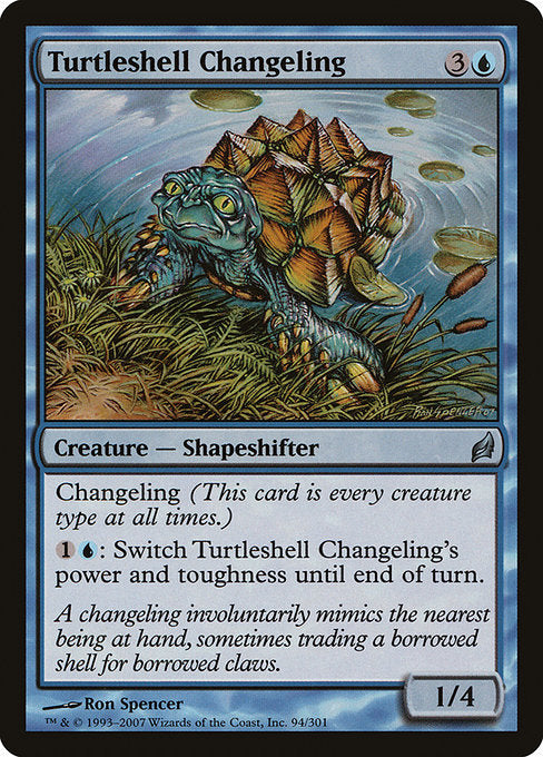【Foil】【EN】亀の甲の変わり身/Turtleshell Changeling [LRW] 青U No.94