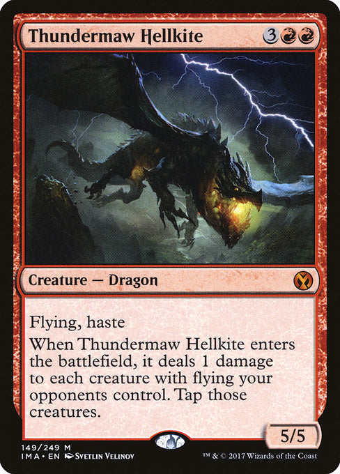 【Foil】【EN】雷口のヘルカイト/Thundermaw Hellkite [IMA] 赤M No.149