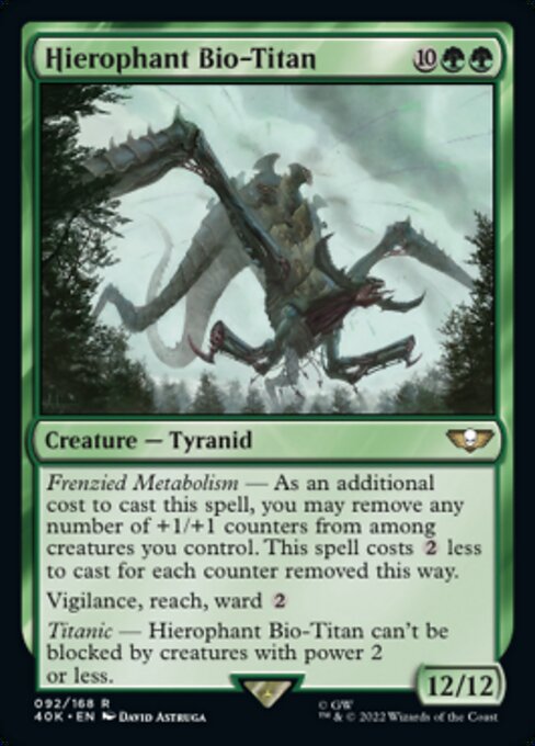【Foil】【EN】Hierophant Bio-Titan [40K] 緑R No.92★
