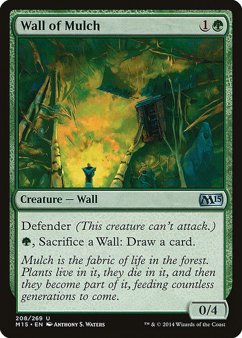 【Foil】【EN】根囲いの壁/Wall of Mulch [M15] 緑U No.208