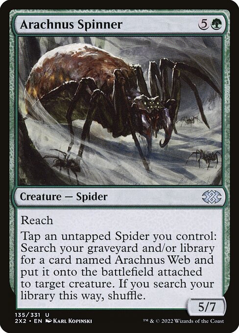 【Foil】【EN】アラクナスの紡ぎ手/Arachnus Spinner [2X2] 緑U No.135