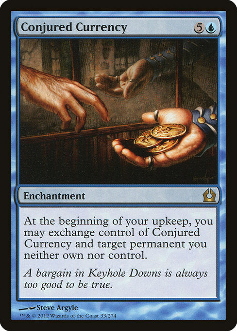 【Foil】【EN】妖術による金/Conjured Currency [RTR] 青R No.33