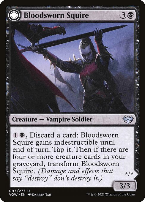 【Foil】【EN】Bloodsworn Squire // Bloodsworn Knight [VOW] 混U No.97
