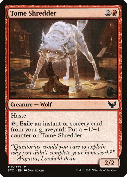 【Foil】【EN】秘本破り/Tome Shredder [STX] 赤C No.117