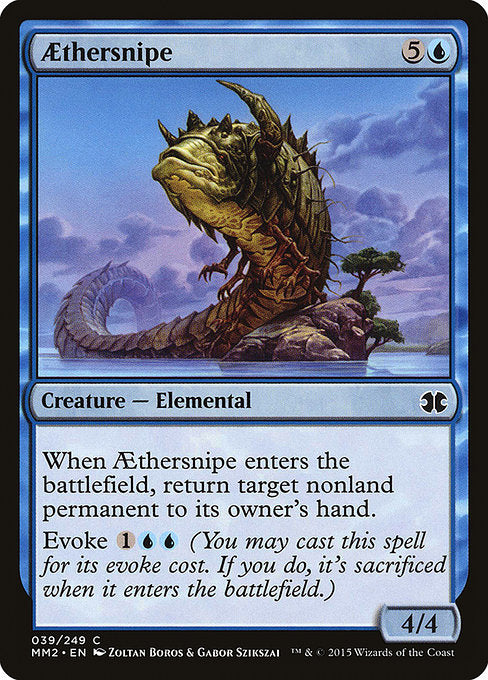 【Foil】【EN】霊気撃ち/Aethersnipe [MM2] 青C No.39