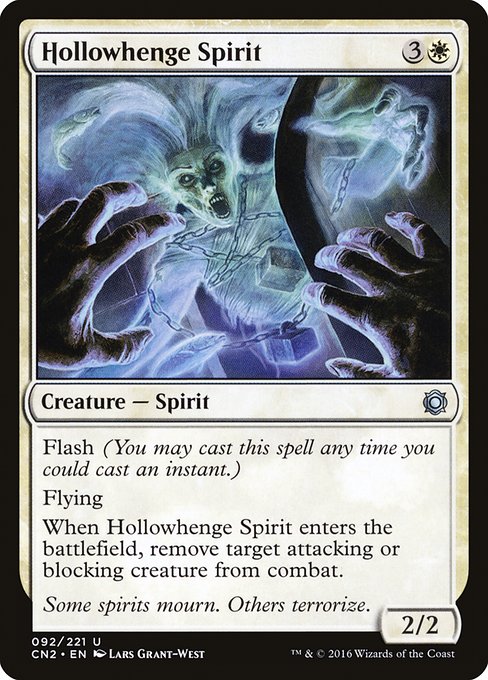 【Foil】【EN】ホロウヘンジの霊魂/Hollowhenge Spirit [CN2] 白U No.92