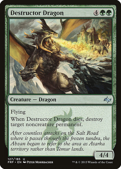 【Foil】【EN】破壊するドラゴン/Destructor Dragon [FRF] 緑U No.127