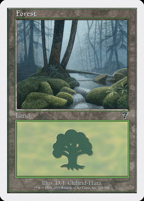 【Foil】【EN】森/Forest [7ED] 無C No.328