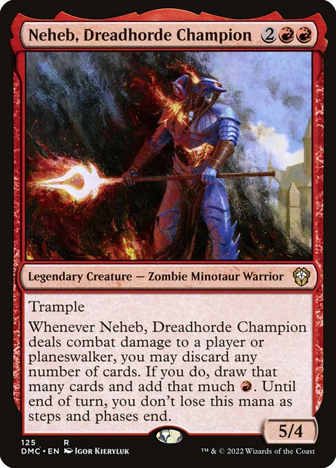 【EN】戦慄衆の勇者、ネヘブ/Neheb, Dreadhorde Champion [DMC] 赤R No.125