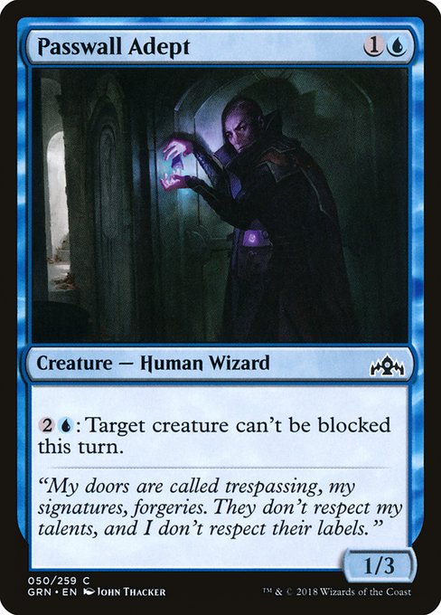 【Foil】【EN】壁過の達人/Passwall Adept [GRN] 青C No.50