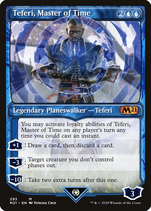 【Foil】【EN】時の支配者、テフェリー/Teferi, Master of Time [M21] 青M No.293