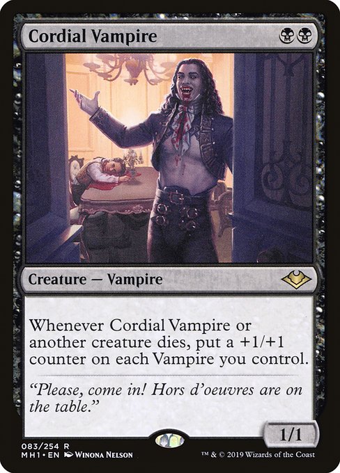 【Foil】【EN】親切な吸血鬼/Cordial Vampire [MH1] 黒R No.83