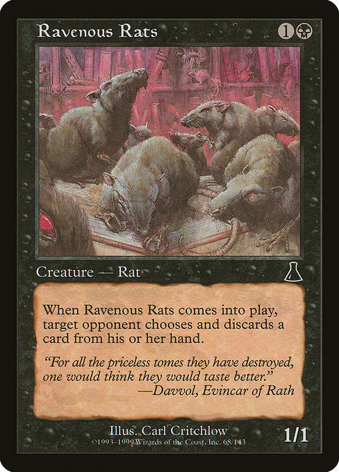 【Foil】【EN】貪欲なるネズミ/Ravenous Rats [UDS] 黒C No.68