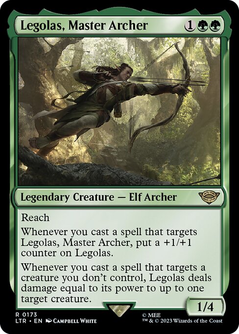 【Foil】【EN】弓の名人、レゴラス/Legolas, Master Archer [LTR] 緑R No.173