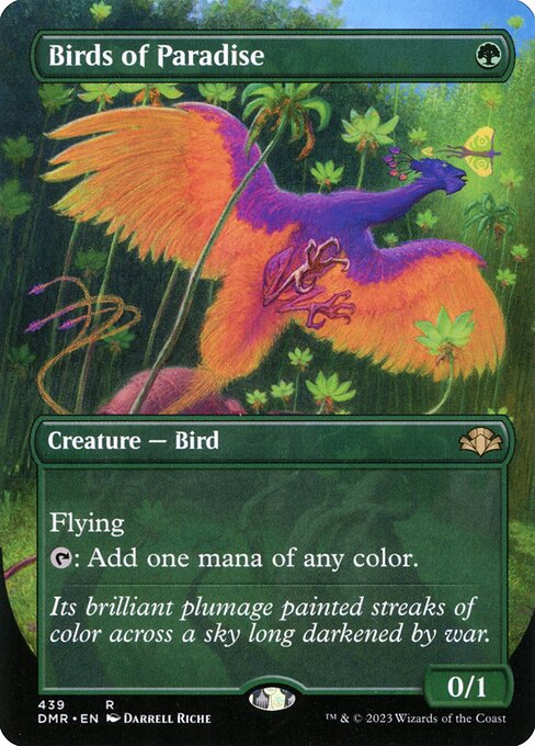 【Foil】【EN】極楽鳥/Birds of Paradise [DMR] 緑R No.439