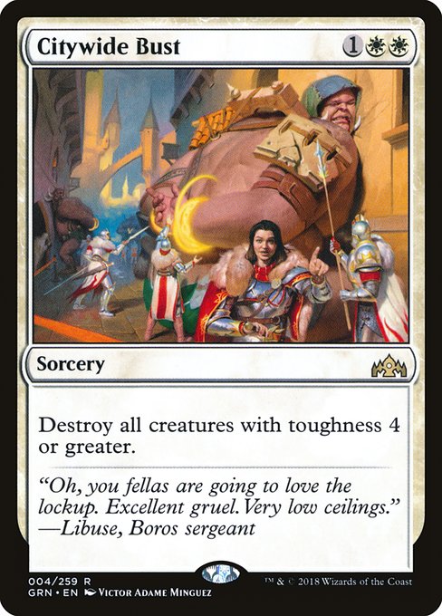 【Foil】【EN】一斉検挙/Citywide Bust [GRN] 白R No.4