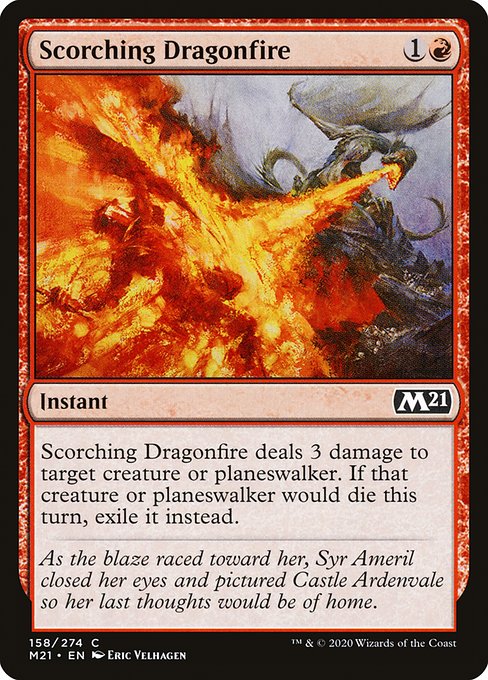 【Foil】【EN】焦熱の竜火/Scorching Dragonfire [M21] 赤C No.158