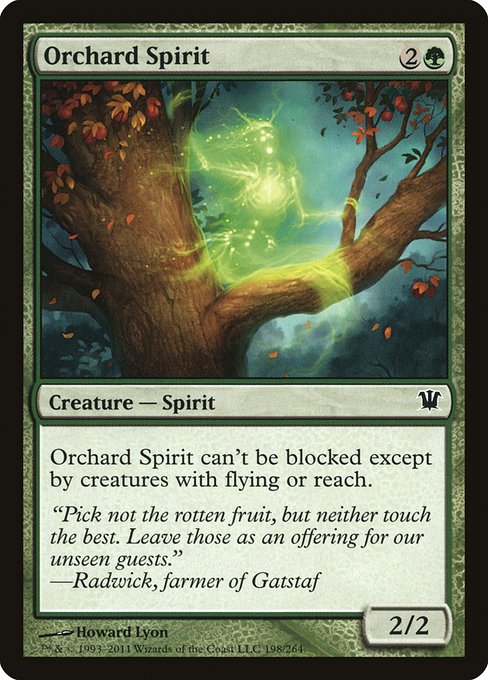 【Foil】【EN】果樹園の霊魂/Orchard Spirit [ISD] 緑C No.198
