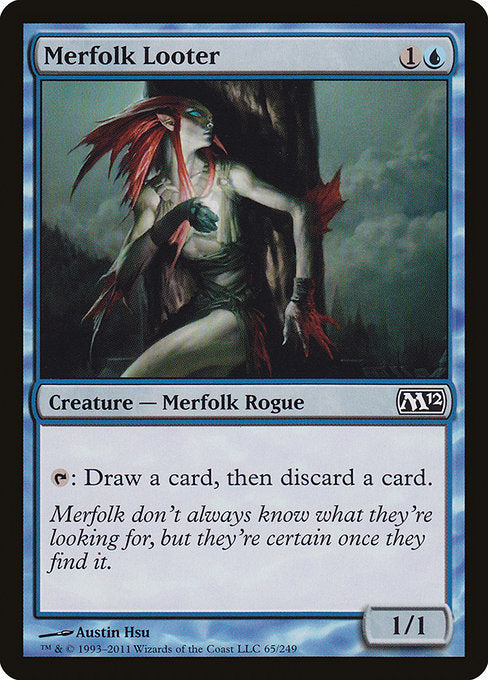 【Foil】【EN】マーフォークの物あさり/Merfolk Looter [M12] 青C No.65