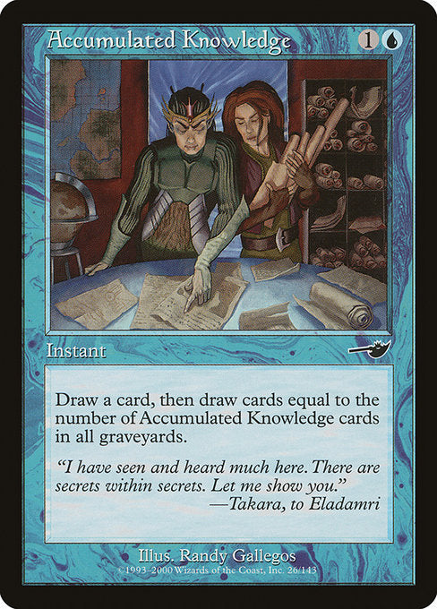 【Foil】【EN】蓄積した知識/Accumulated Knowledge [NEM] 青C No.26