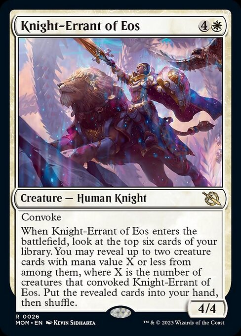 【EN】イーオスの遍歴の騎士/Knight-Errant of Eos [MOM] 白R No.26