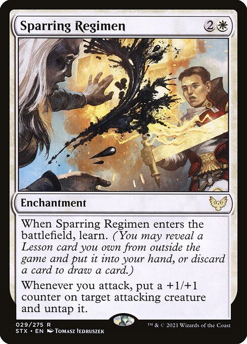 【Foil】【EN】戦闘講習/Sparring Regimen [STX] 白R No.29