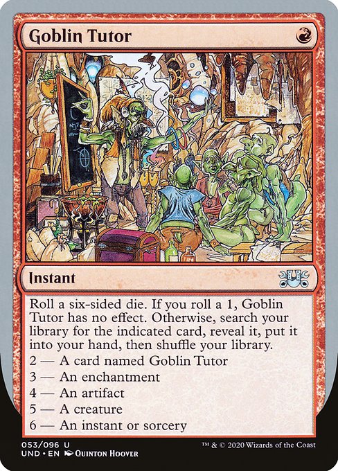 【EN】Goblin Tutor [UND] 赤U No.53