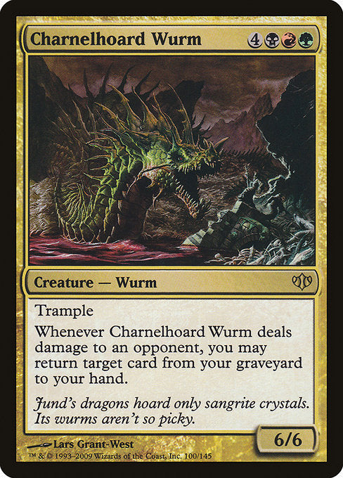 【Foil】【EN】納骨蔵のワーム/Charnelhoard Wurm [CON] 金R No.100