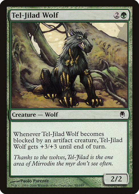 【Foil】【EN】テル＝ジラードの狼/Tel-Jilad Wolf [DST] 緑C No.88