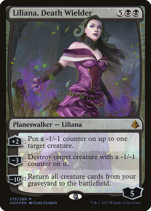 【Foil】【EN】死の使い手、リリアナ/Liliana, Death Wielder [AKH] 黒M No.275