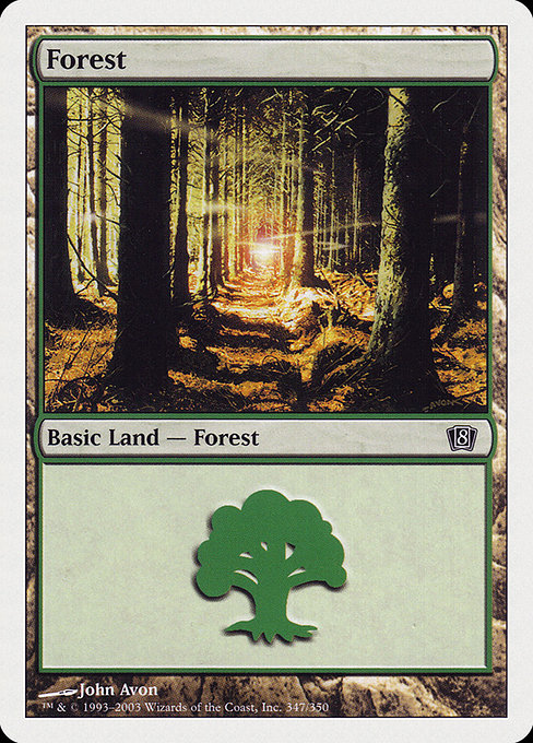 【Foil】【EN】森/Forest [8ED] 無C No.347