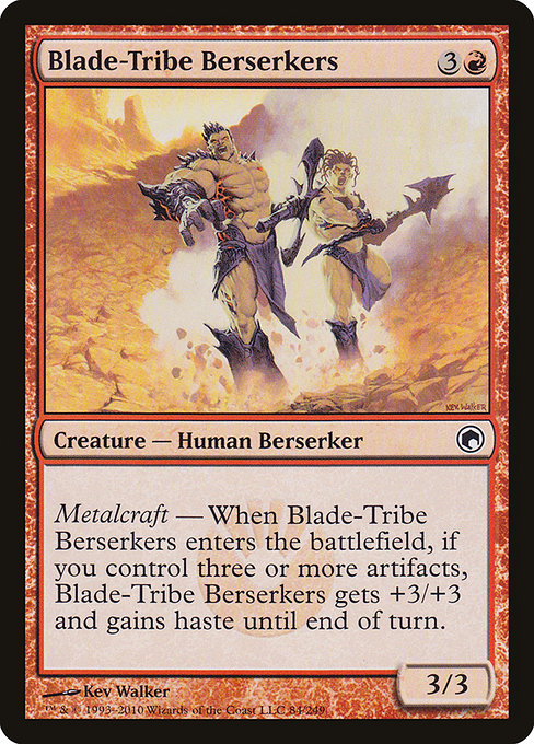 【Foil】【EN】刃族の狂戦士/Blade-Tribe Berserkers [SOM] 赤C No.84