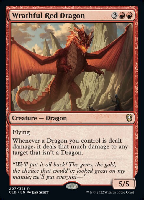 【Foil】【EN】怒れるレッド・ドラゴン/Wrathful Red Dragon [CLB] 赤R No.207