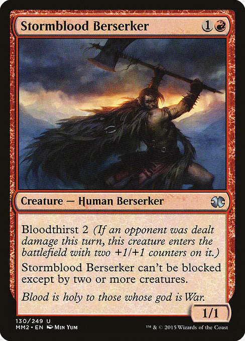 【Foil】【EN】嵐血の狂戦士/Stormblood Berserker [MM2] 赤U No.130
