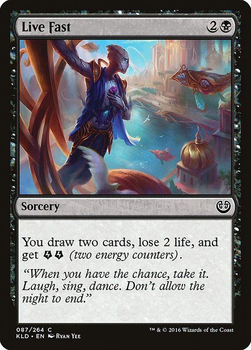 【Foil】【EN】放埒/Live Fast [KLD] 黒C No.87