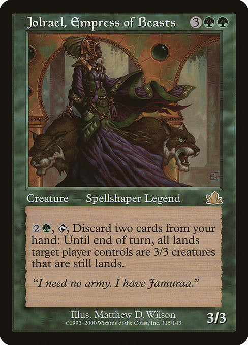 【Foil】【EN】獣たちの女帝ジョルレイル/Jolrael, Empress of Beasts [PCY] 緑R No.115