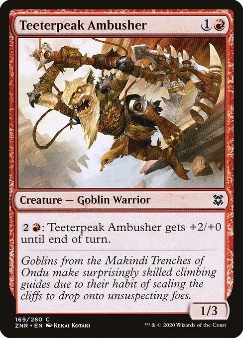 【Foil】【EN】ぐらつく峰の伏兵/Teeterpeak Ambusher [ZNR] 赤C No.169
