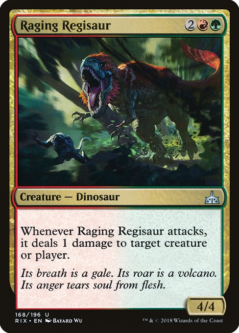 【EN】怒り狂うレギサウルス/Raging Regisaur [RIX] 金U No.168